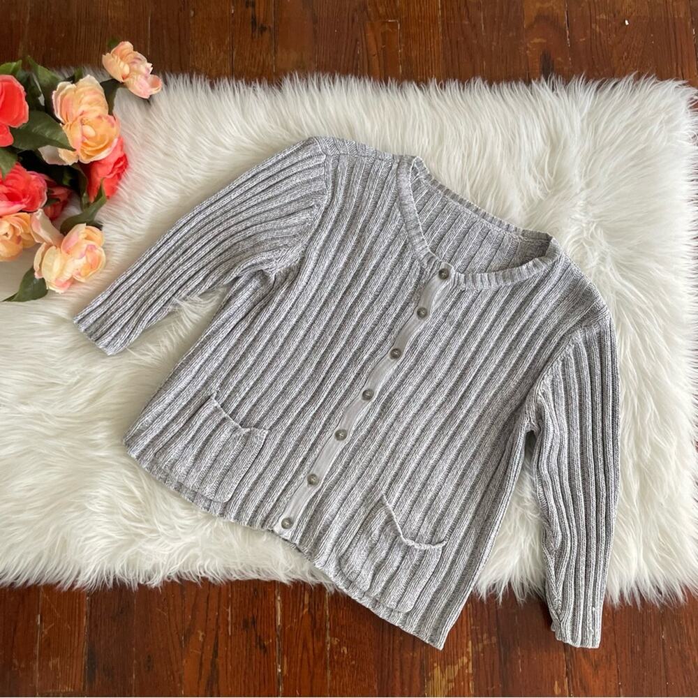 Vintage Y2K grey cardigan sweater Heather